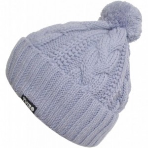 Skullies & Beanies Classic Cable Wool Knitted Winter Ski Beanie Hat - Lavender - CS11TV2WU9J $34.88