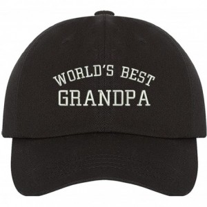 Baseball Caps World's Best Grandpa Baseball Hat - Black (World's Best Grandpa Dad Hat) - CG18EOINLEX $33.59