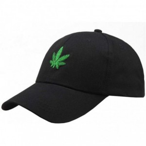 Baseball Caps Weed Dad Hat Marijuana-Baseball-Cap - Pot Leaf Cannabis Embroidered Polo Style Adjustable - Black - CW18LSD5XWM...