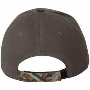 Baseball Caps LC26 Solid Cap with Camouflage Bill - Olive/Realtree Ap - CJ1180CT8ZP $17.52