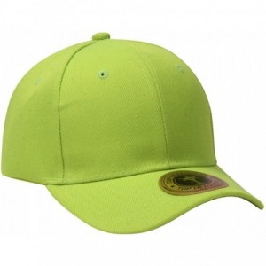 Baseball Caps Structured Hook & Loop Adjustable Hat - Lime Green - CU183R2Z8ZM $18.30