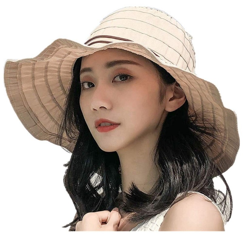 Sun Hats Foldable Shapeable Protection Adjustable - Khaki - CB18RRYL4NE $24.19