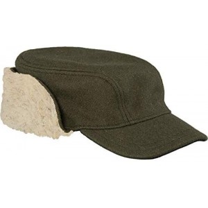 Baseball Caps Bergland Cap - Men's Winter Guide Hat with Ear Flaps - Olive - CA12BIYWV1T $88.83