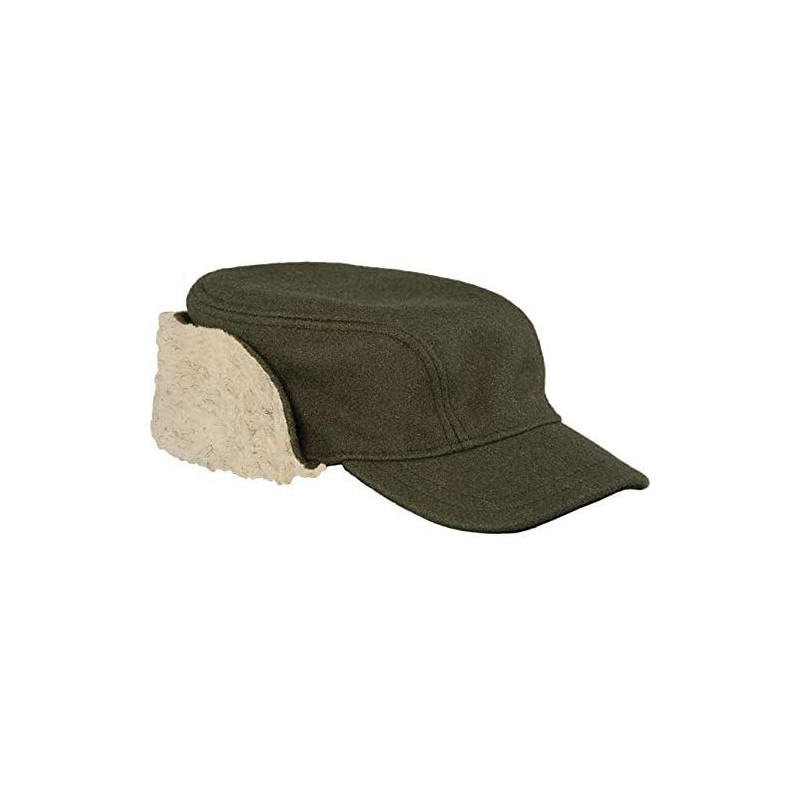 Baseball Caps Bergland Cap - Men's Winter Guide Hat with Ear Flaps - Olive - CA12BIYWV1T $76.58