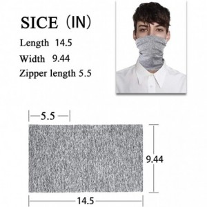 Balaclavas 2 Pcs Scarf Bandanas Neck Gaiter with 10 PcsSafety Carbon Filters for Men and Women - Gray - CV19849QEMM $31.58