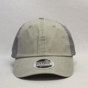 Baseball Caps Vintage Washed Cotton Soft Mesh Adjustable Baseball Cap - Beige/Beige/Gray - CJ180DAUQS6 $20.89