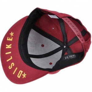 Baseball Caps Unisex Adjustable Baseball Cap Word Embroidered Floral Flat Bill Snapback Hat - Loveless (Plain Red) - C512EFNX...