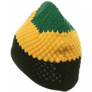 Skullies & Beanies Hand Crocheted Beanie (03) - Green Yellow Black - CR111743R6J $22.37