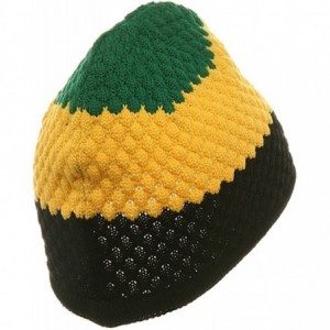 Skullies & Beanies Hand Crocheted Beanie (03) - Green Yellow Black - CR111743R6J $22.37