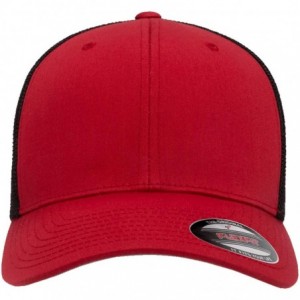 Baseball Caps The Original Flexfit Yupoong Mesh Trucker Hat Cap & 2-Tone - Red/Black - CB18HCGDNH4 $25.44