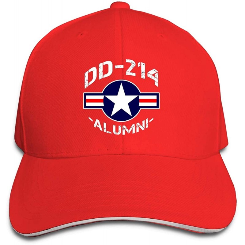 Baseball Caps Alumni Air Force Adjustable Sandwich Cap Baseball Cap Casquette Hat - Red - CN18N6CLU0Z $20.42