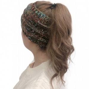Skullies & Beanies Womens Beanie Hats - Women Winter Warm Hat Stretchy Knitted Headwear Soft Horsetail Messy Hats - Coffee 01...