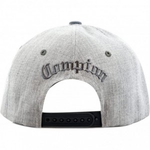 Baseball Caps Compton 3D Embroidered Heather Grey Snap Back Baseball Hat - Grey - CP12E09C0TH $20.34