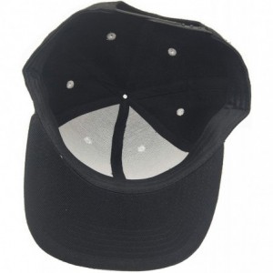 Baseball Caps 3D Embossed/Embroidery Letters Baseball Cap - Flat Visor Adjustable Snapback Hats Blank Caps - Cu-black - CO18W...