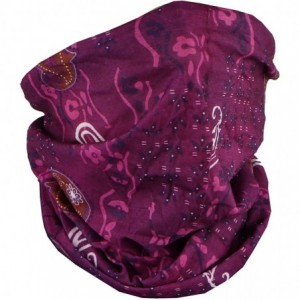 Balaclavas Seamless Bandana Tube Face Scarf - Flower Paisley Light Purple - CC198D7ZX6E $29.71
