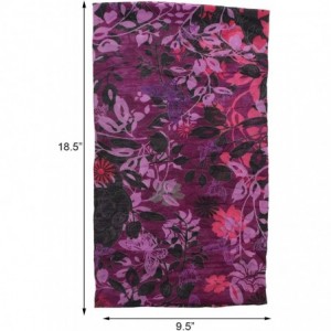 Balaclavas Seamless Bandana Tube Face Scarf - Flower Paisley Light Purple - CC198D7ZX6E $25.04