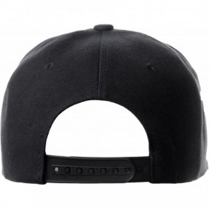 Baseball Caps Classic Snapback Hat Custom A to Z Initial Raised Letters- Black Cap White Black - Initial D - CA18G4ESZWA $27.23