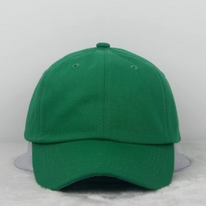 Baseball Caps Cotton Plain Baseball Cap Adjustable .Polo Style Low Profile(Unconstructed hat) - Green - CE182I3Y5AI $17.13