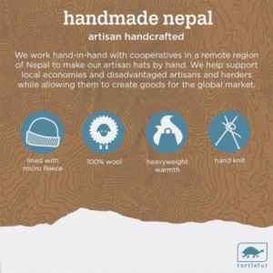 Skullies & Beanies Nepal Men's Kanan Hand Knit Wool Fleece Lined Beanie - Black - CW18XSEY7G2 $69.00