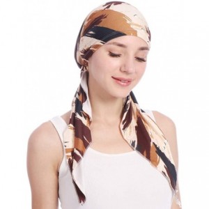 Skullies & Beanies Women Pre-Tied Head Scarves Floral Muslim Cap Turban Hat Bandana Headwrap - Style-6 - CG18SNKCD9E $24.18