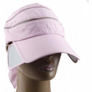Visors Sun Visor Hat for Women-Summer Outdoor Workout Expanding Brim Sport Cap - Skin Pink - C112JDYY6HX $22.50