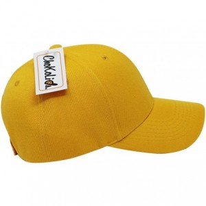 Baseball Caps Baseball Hat Adjustable Blank Cap Mid Profile Structured Baseball Cap - Ball Cap Gold - CW180547WXZ $22.47
