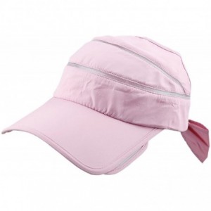 Visors Sun Visor Hat for Women-Summer Outdoor Workout Expanding Brim Sport Cap - Skin Pink - C112JDYY6HX $21.46