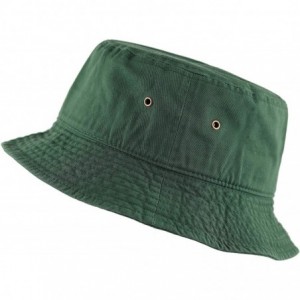 Bucket Hats Women's Low Profile Washed Cotton Bucket Hat Foldable Sun Buckets Cap - Armygreen - C418U3DEAZO $22.12