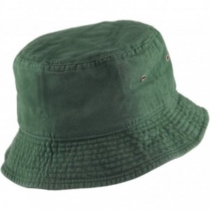 Bucket Hats Women's Low Profile Washed Cotton Bucket Hat Foldable Sun Buckets Cap - Armygreen - C418U3DEAZO $19.75