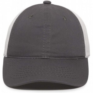 Baseball Caps Garment Washed Meshback Cap - Charcoal/White - CR17Z3YG535 $19.14