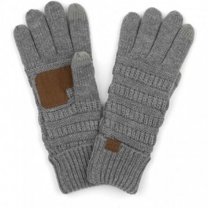 Skullies & Beanies Sherpa Lining Winter Warm Knit Touchscreen Texting Gloves - 2 Tone Taupe 8 - CT18Y497LX2 $33.06