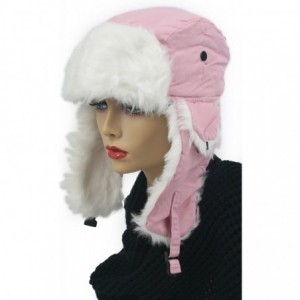 Bomber Hats Women's Trapper Winter Ear Flap Hat P136 - Pink - CE110X9P4YH $26.39
