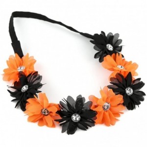 Headbands Multicolor Chiffon Flower Headband Flower Crown Headband - Black - C5127XQC3GT $18.85