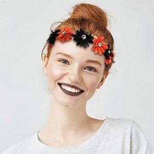Headbands Multicolor Chiffon Flower Headband Flower Crown Headband - Black - C5127XQC3GT $17.69