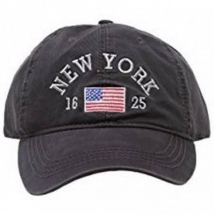 Baseball Caps New York 1625 Vintage Baseball Cap (25 Styles Available) - Charcoal - C212NTAABWJ $29.62