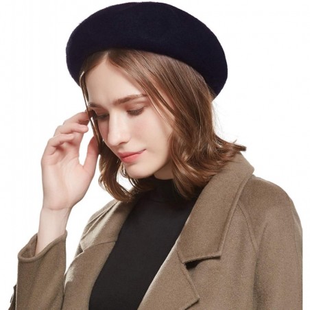 Wool French Beret Hat - Adjustable Casual Classic Solid Color Artist ...