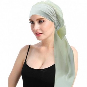 Skullies & Beanies Chemo Headwear Headwrap Scarf Cancer Caps Gifts for Hair Loss Women - Pure Cream - CA18CGY06A2 $35.74