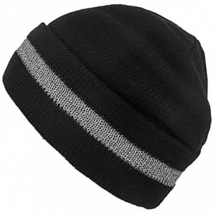 Skullies & Beanies High Elasticity Reflective Knit Cap-Winter Daily Beanie-Cold-Proof and Warm-for Outdoor Working and Sports...