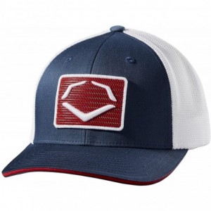 Baseball Caps Rank Flexfit Mesh Baseball Cap - Navy/Red - CN18GZ2LGM0 $57.96