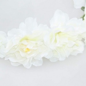 Headbands Flower Crown Floral Hair Wreath Wedding Headband Festival Garland - 1-White - CR18RYQ9LMI $20.45