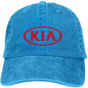 Skullies & Beanies Custom KIA_Car Logo Fashion Hat Cap for Men Black - Blue - CT18SQRLTX4 $26.96