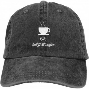 Baseball Caps OK BUT First Coffee Baseball Hat Men and Women Summer Sun Hat Travel Sunscreen Cap Fishing Outdoors - Black32 -...