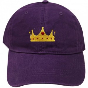 Baseball Caps Crown Cotton Baseball Dad Cap - Purple - CV17YQSR4GN $23.14