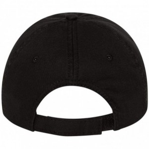 Baseball Caps VC350 - Unstructured Washed Chino Twill Cap with Velcro - Black - C311WMTROXF $16.84
