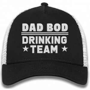 Baseball Caps Dad BOD Drinking Team Hat Embroidered Structured Snapback Trucker Cap Funny Dad Gift Men's Hat - Black - CV18TR...