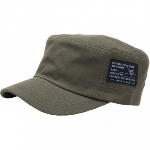 Baseball Caps A97 Unisex Soldier Patch Point Basic Fashion Club Army Cap Cadet Military Hat - Khaki - CW121AN0RGD $32.12