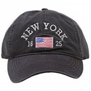 Baseball Caps New York 1625 Vintage Baseball Cap (25 Styles Available) - Charcoal - C212NTAABWJ $31.05