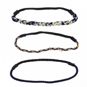 Headbands Woven Fabric Chain Link Stretch Headband Set - CE125R46GKD $21.57