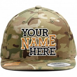 Baseball Caps Custom Hat. 6089 Snapback. Embroidered. Place Your Own Text - Multicamo - CK18E2UH3MT $50.19