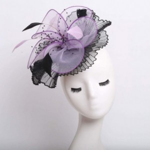 Sun Hats Women's Organza Kentucky Derby Tea Party Hat - Design 3 - Purple - CQ18T6Z05MN $22.14
